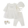 Set Booties Dress Mittens Bonnet Pants Lyalya