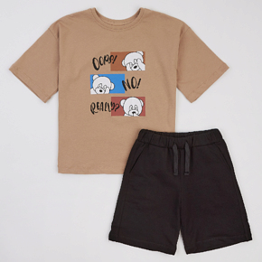 Set T-shirt Shorts Flamingo