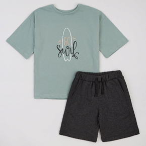 Set T-shirt Shorts Flamingo