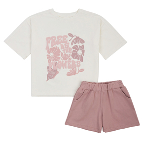 Set T-shirt Shorts Flamingo
