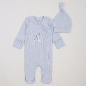 Set Sleepsuit Cap Flamingo All season
