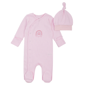 Set Sleepsuit Cap Flamingo All season