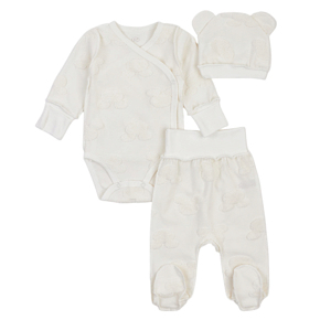 Set Bodysuit Blouse Footed pants Flamingo