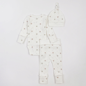 Set Bodysuit Cap Pants Flamingo