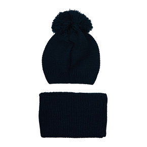 Set Collar scarf Hat Mari-Knit Winter