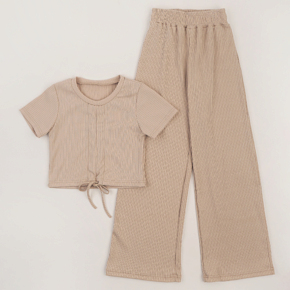Set Pants Palazzo Crop Top AVStyle
