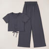 Set Pants Palazzo Crop Top AVStyle