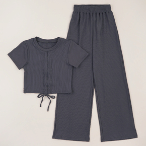 Set Pants Palazzo Crop Top AVStyle