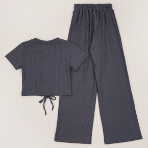 Set Pants Palazzo Crop Top AVStyle